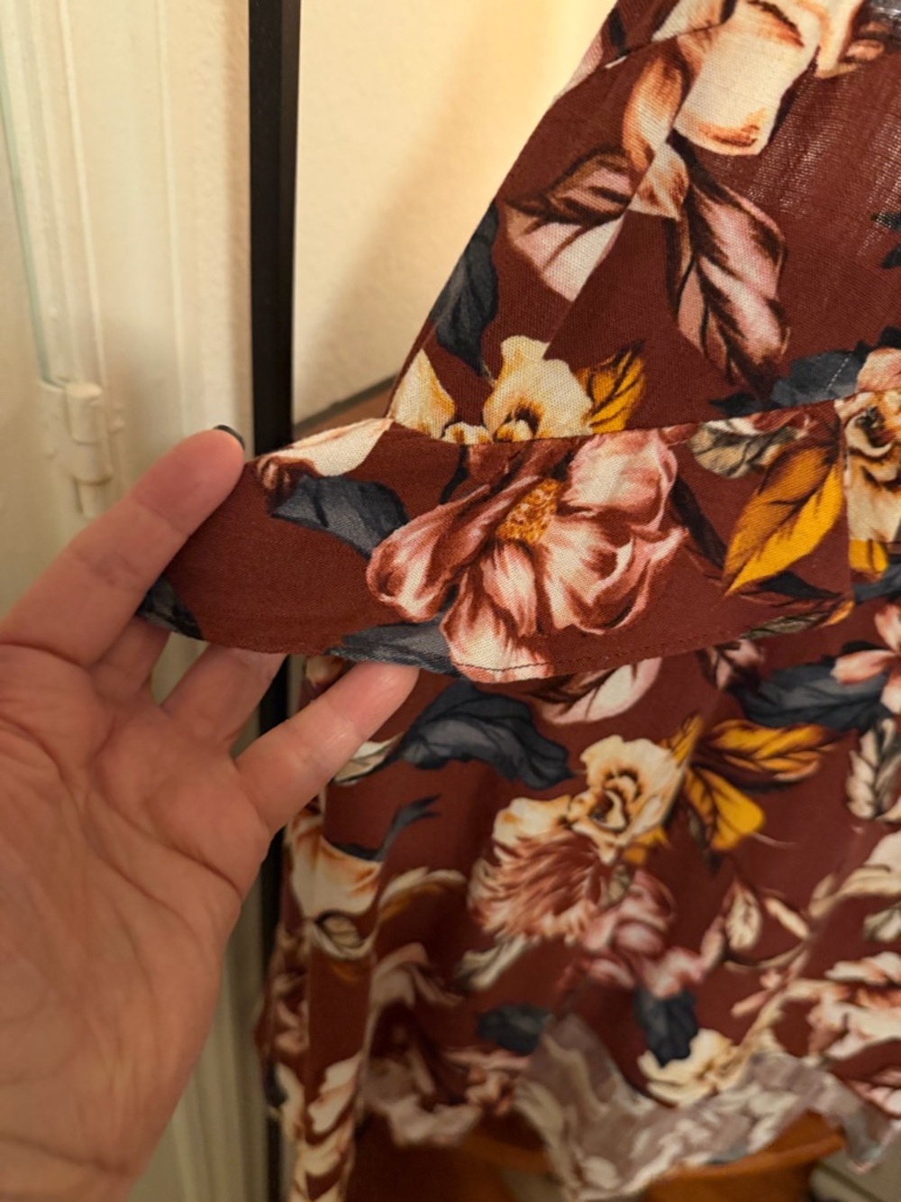 Torrid Rayon Slub Ruffle V-Neck - Picture 6 of 12